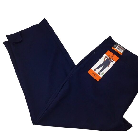 Kirkland Signature Ankle Pant NWT Navy Blue XXL Stretch Zip Pockets 7772060 - Picture 2 of 7